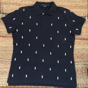 Navy Ralph Lauren sport collared polo